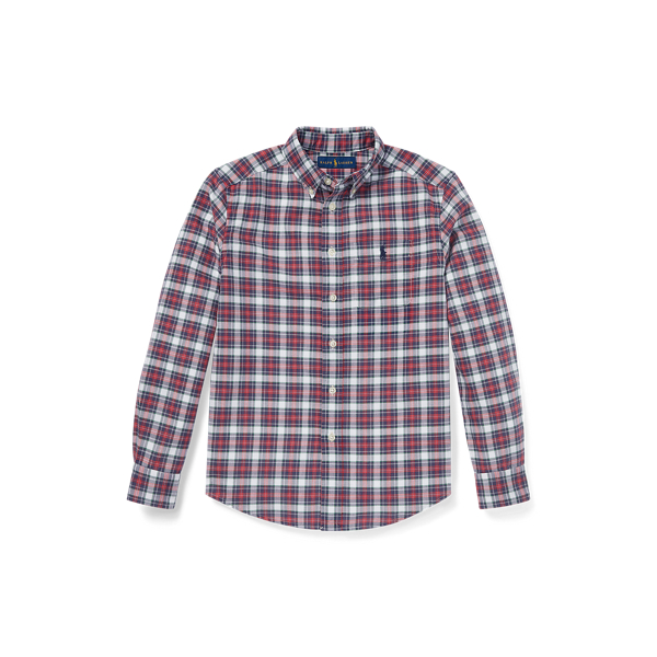 Plaid Cotton Oxford Shirt