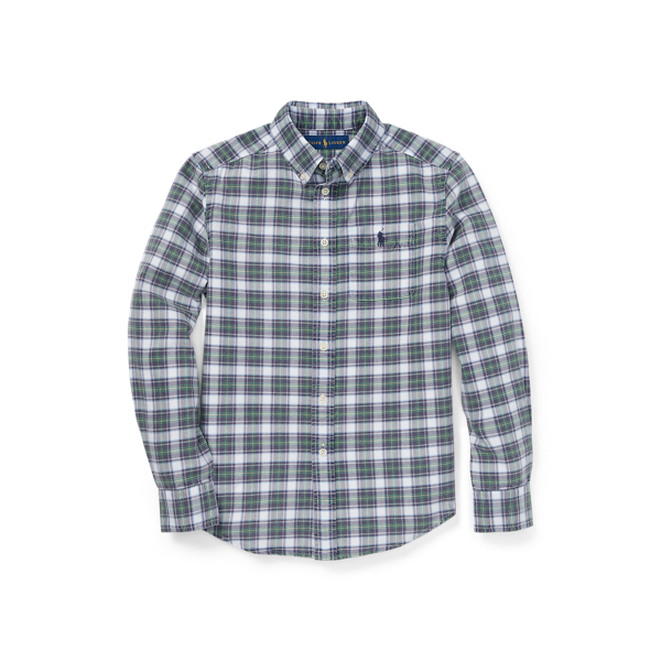 Plaid Cotton Oxford Shirt Boys 6-14 Years in 1