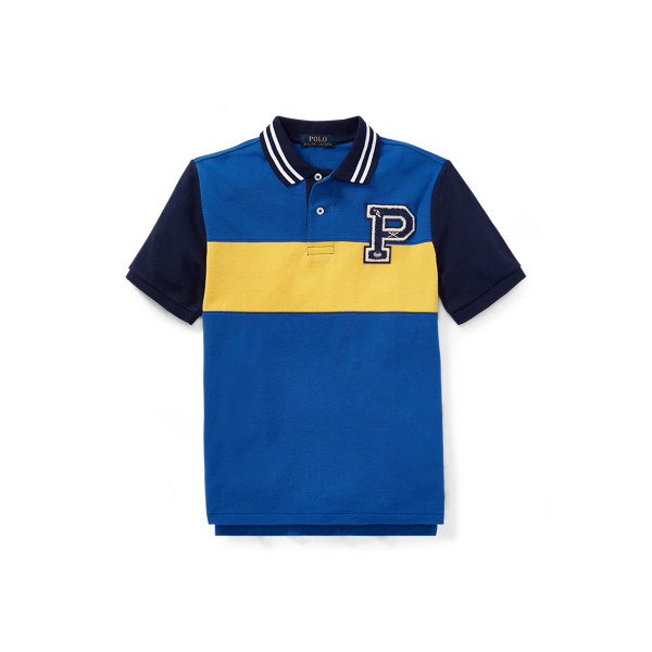 Embroidered Cotton Mesh Polo Boys 8-20 1