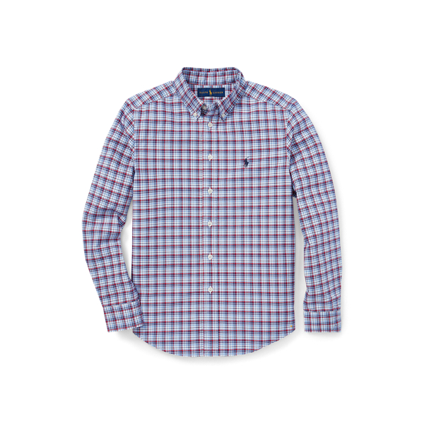Chemise Oxford &eacute;cossaise en coton Boys 6-14 Years en 1