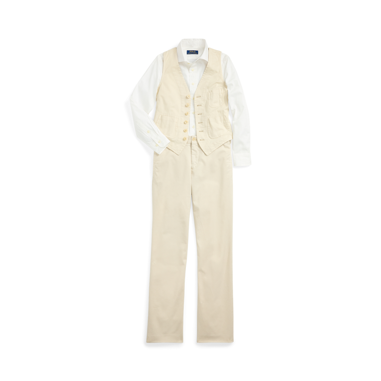 Детская рубашка Ralph Lauren Slim Fit Cotton Broadcloth Dress Shirt, цвет: Белый — фото 5