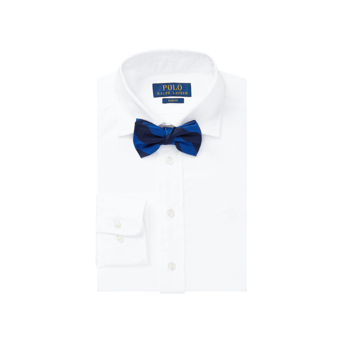 Детская рубашка Ralph Lauren Slim Fit Cotton Broadcloth Dress Shirt, цвет: Белый — фото 1