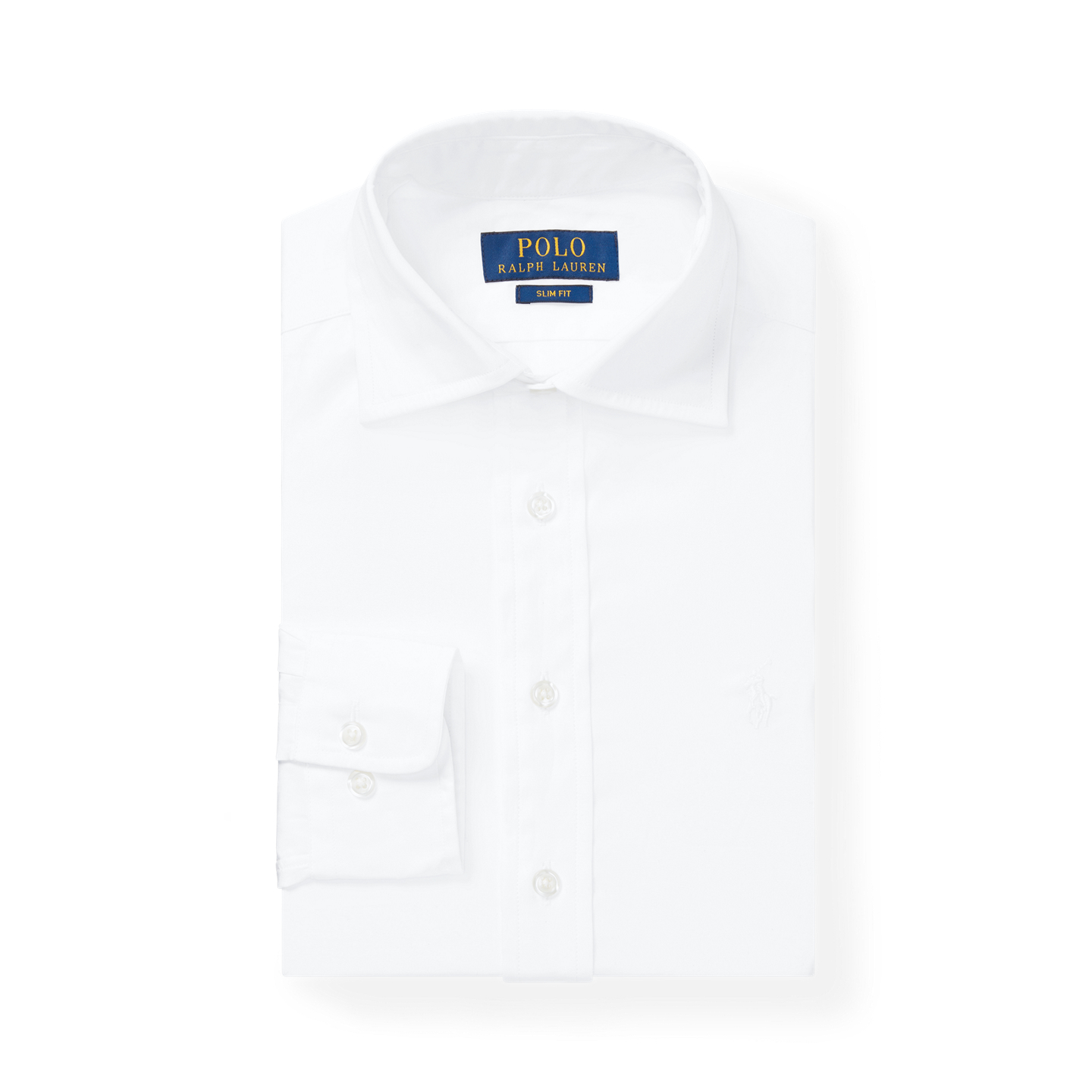 Детская рубашка Ralph Lauren Slim Fit Cotton Broadcloth Dress Shirt, цвет: Белый — фото 6