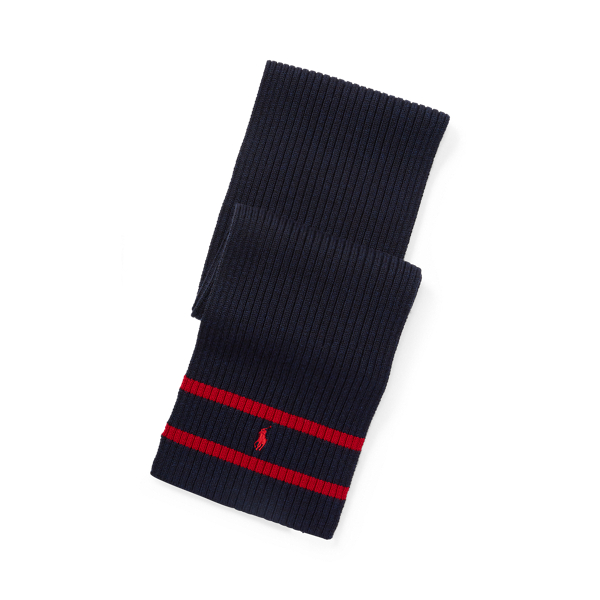 Ribbed Merino Wool Scarf Boys 6-14 Years em 1