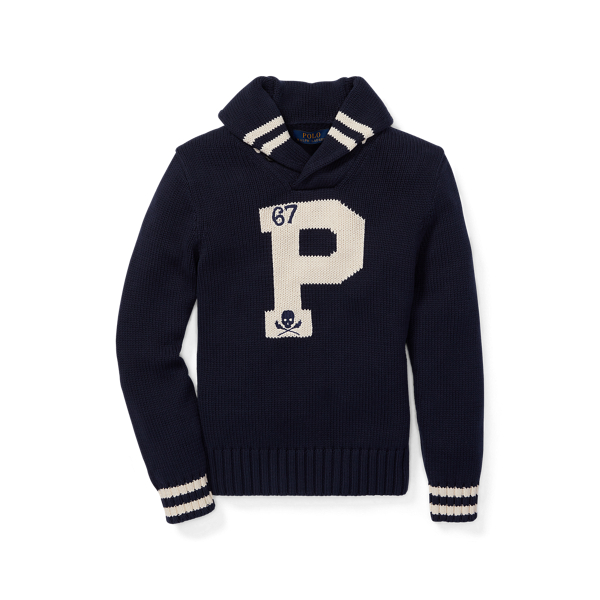 Cotton Letterman Sweater Boys 6-14 Years in 1