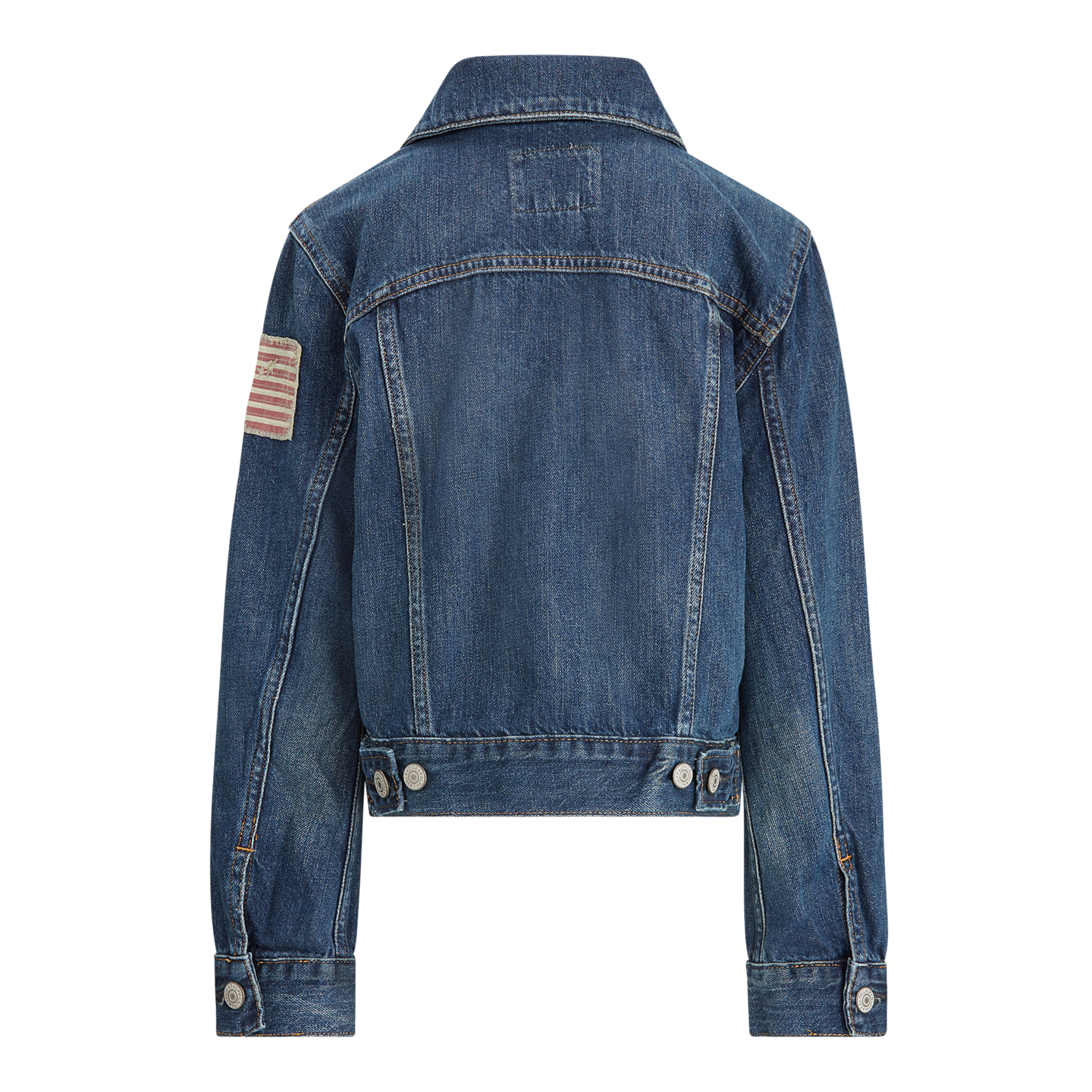 Детская куртка Ralph Lauren Flag Denim Trucker, цвет: Варёный — фото 1