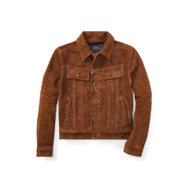 Polo ralph lauren suede trucker jacket hotsell