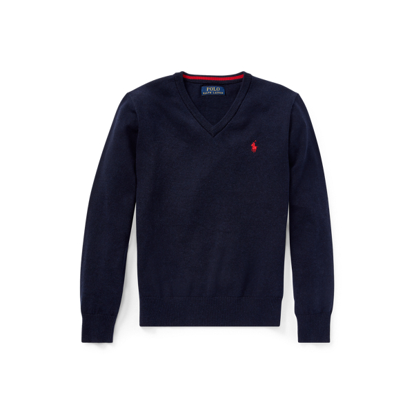 Cotton V-Neck Jumper