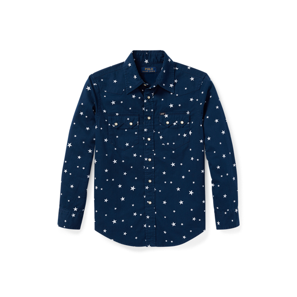Star-Print Western Shirt