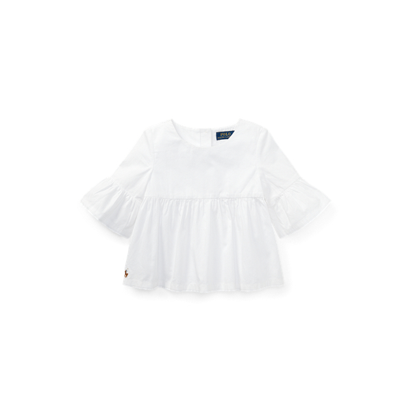 Shirred Bell-Sleeve Top