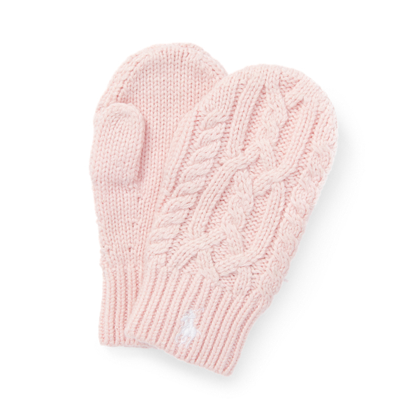 Aran-Knit Mittens Girls 1.5-6.5 Years in 1