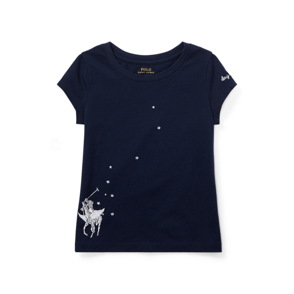 T-shirt graphique brod&eacute; Girls 1.5-6.5 Years en 1