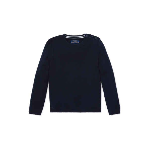 Striped Back Wool Sweater Girls 1.5-6.5 Years 1