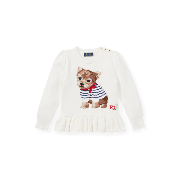 Intarsia-Knit Peplum Jumper Girls 1.5-6.5 Years 1