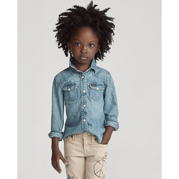 Cotton Denim Western Shirt