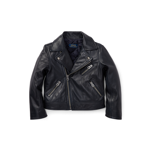 Leather Moto Jacket Girls 1.5-6.5 Years 1