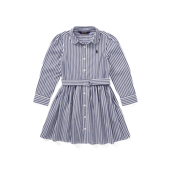 Striped Cotton Shirtdress Girls 1.5-6.5 Years in 1