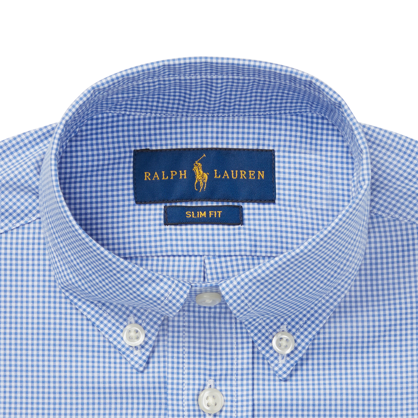 Детская рубашка Ralph Lauren Slim Fit Gingham Cotton Dress Shirt, цвет: Синий разноцветный — фото 2