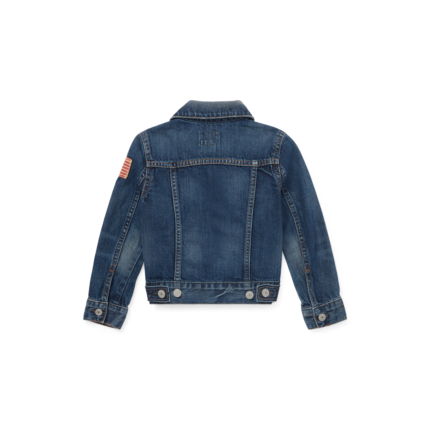Детская куртка Ralph Lauren Flag Denim Trucker, цвет: Варёный — фото 1