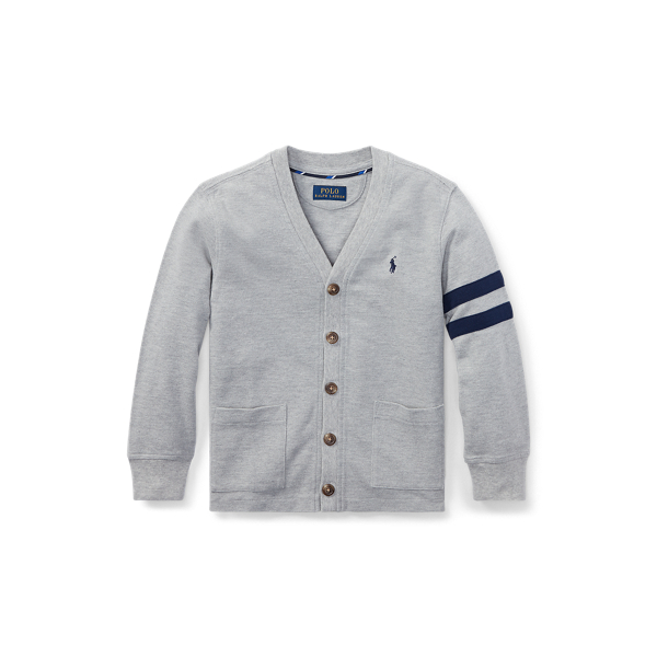 Cotton Mesh Letterman Cardigan Boys 1.5-6 Years in 1