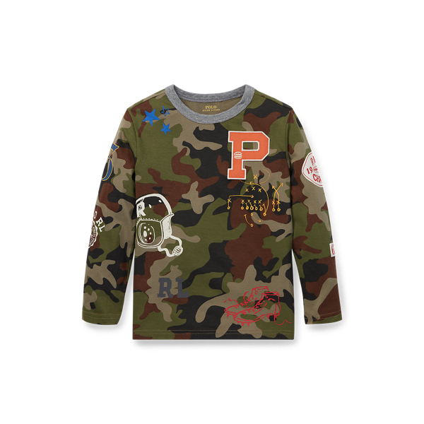 Camo Cotton Graphic T-Shirt Boys 1.5-6 Years em 1