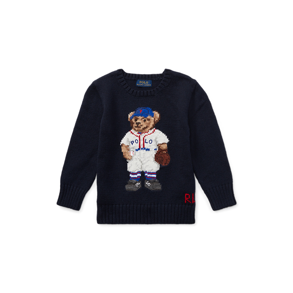Baseball Bear Cotton Sweater Boys 1.5-6 Years em 1