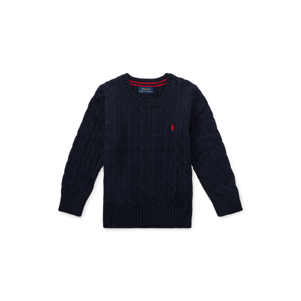 Baumwollpullover mit Zopfmuster