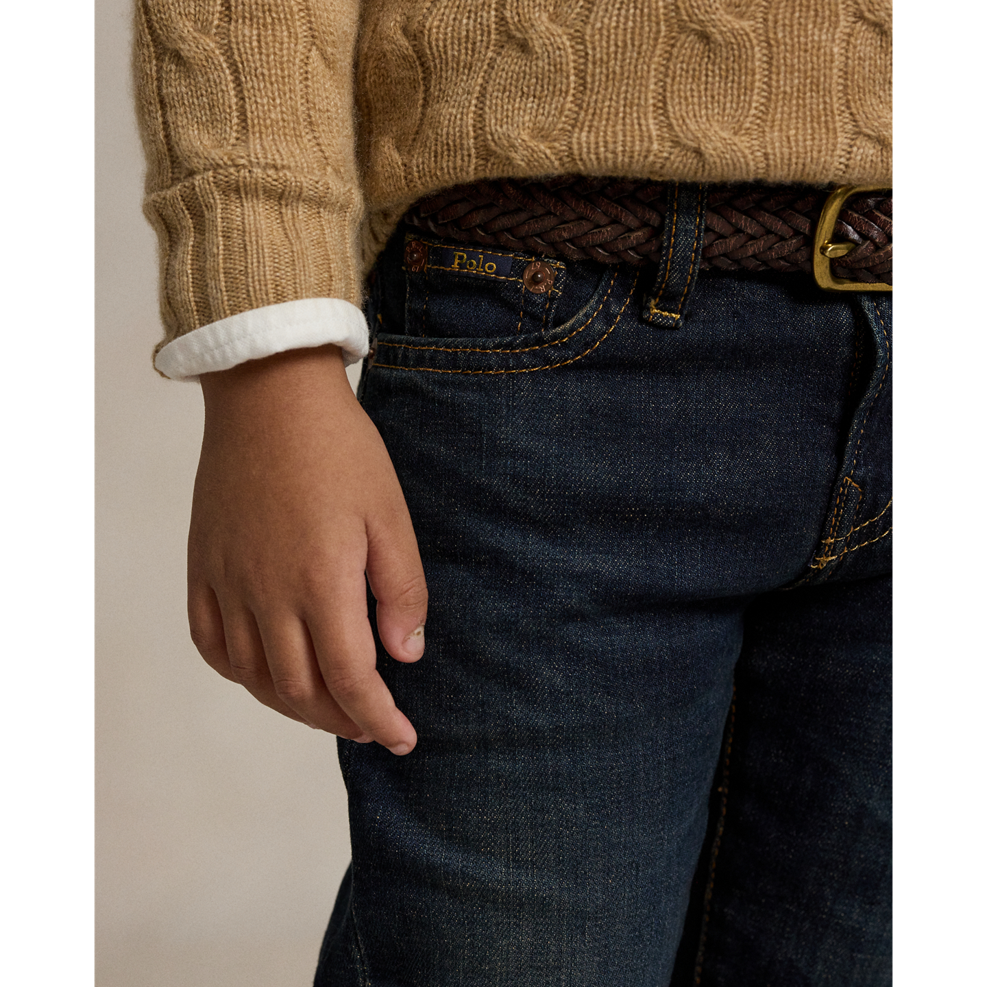 Детские джинсы Ralph Lauren Sullivan Slim Stretch, цвет: Варёный — фото 3