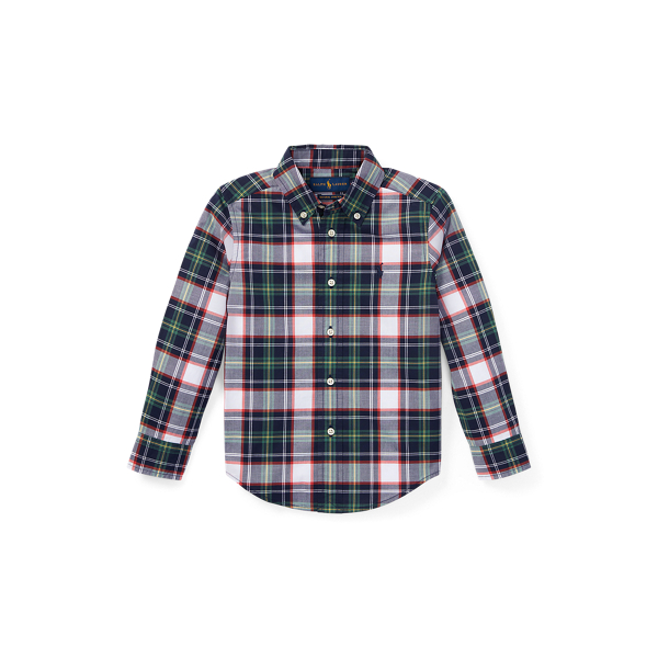 Plaid Stretch Cotton Shirt Boys 1.5-6 Years 1