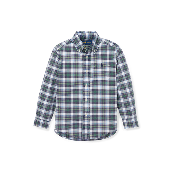 Plaid Cotton Oxford Shirt
