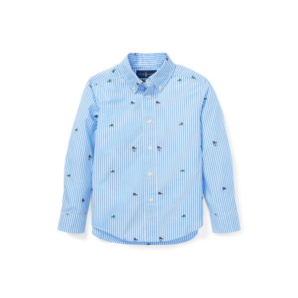 Embroidered Cotton Shirt Boys 1.5-6 Years em 1