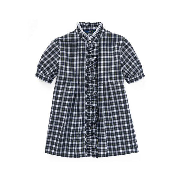 Plaid Ruffled Shirt Girls 7-14 Years em 1