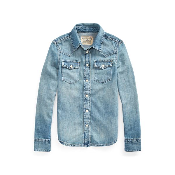 Cotton Denim Western Shirt