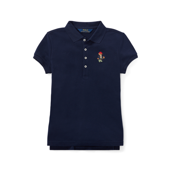 Wellie Bear Stretch Mesh Polo Girls 7-14 Years 1