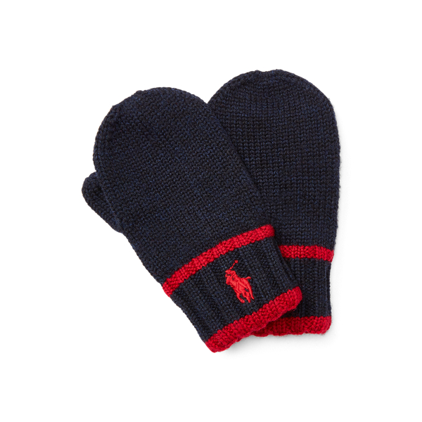 Striped Wool Mittens Baby Boy 1