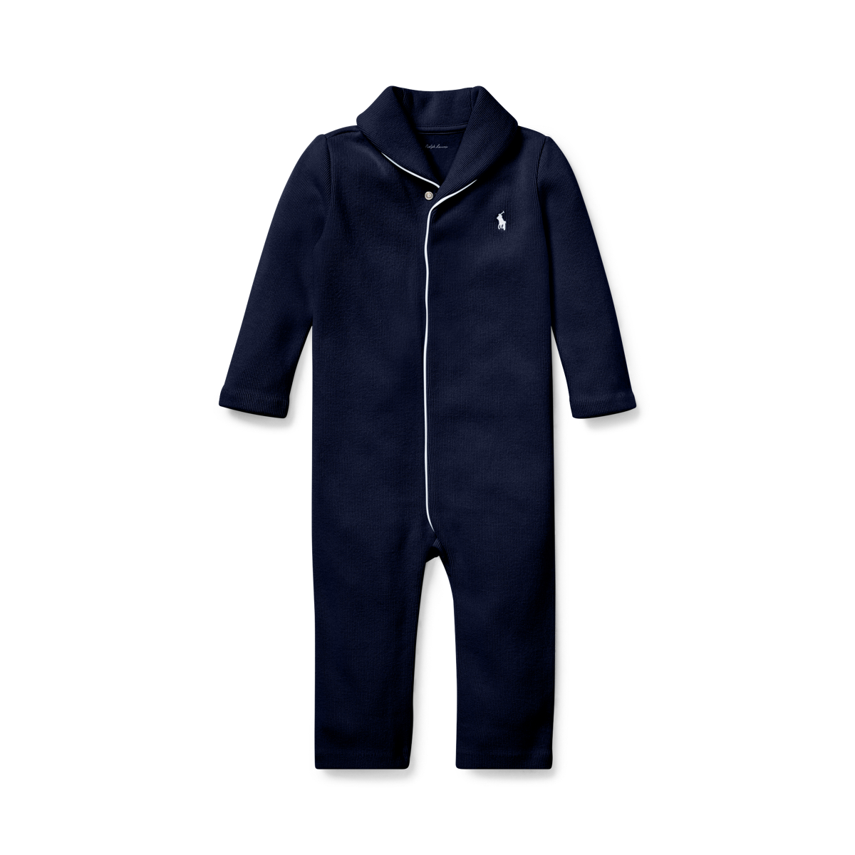 Ralph Lauren \"French Coverall\" Vポケ French-Rib Cotton Coverall
