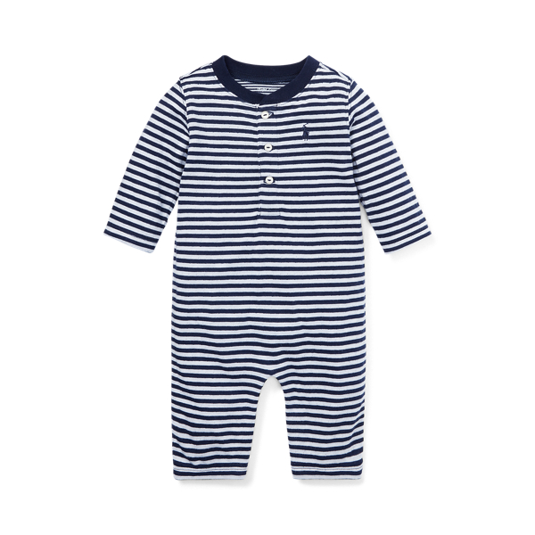 Striped Jacquard Coverall Baby Boy em 1