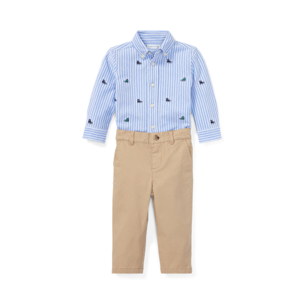 Oxford Mesh Shirt & Chino Set Baby Boy 1