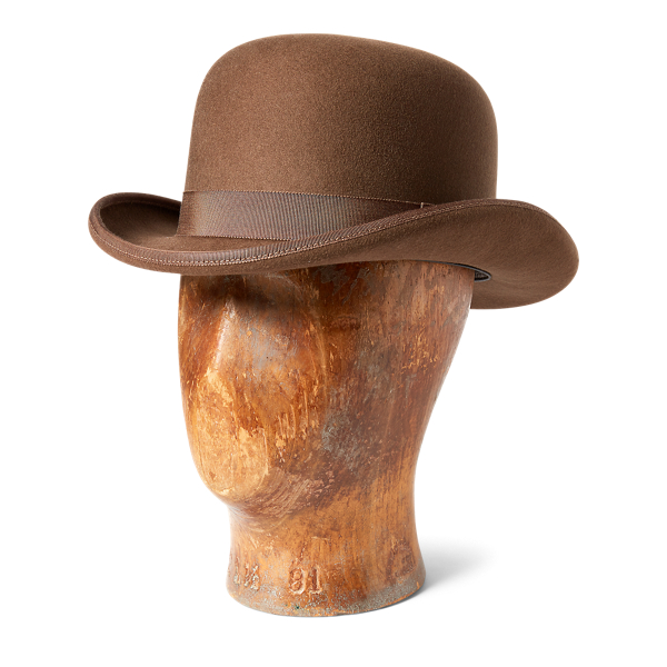 Pecan Wool Felt Derby Hat RRL 1