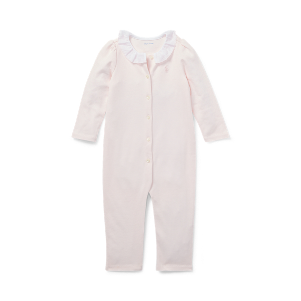 Combinaison b&eacute;b&eacute; volant&eacute;e en coton Baby Girl en 1