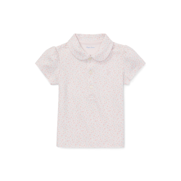 Floral Cotton Interlock Polo Baby Girl 1