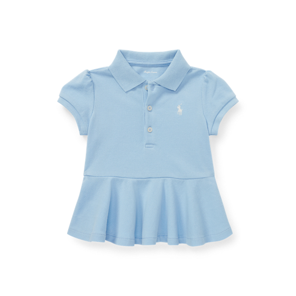Polo en coton piqu&eacute; &agrave; basque Baby Girl en 1