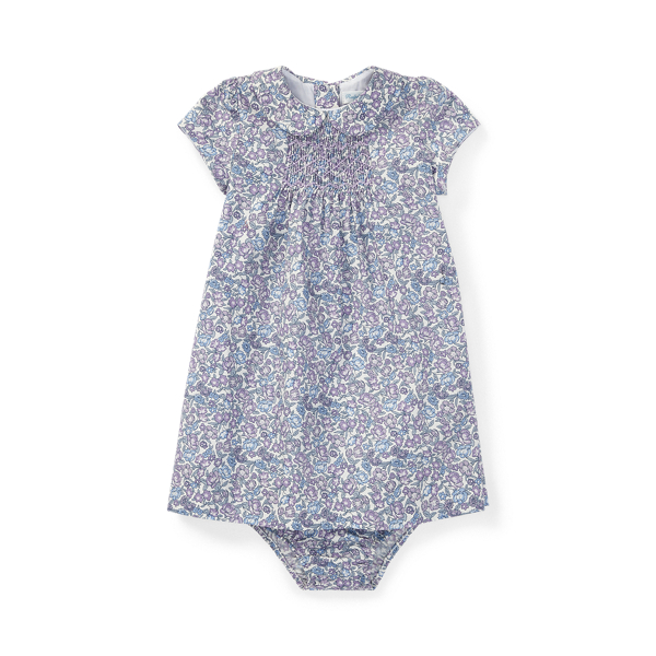 Abito e culotte in cotone a fiori Baby Girl in 1