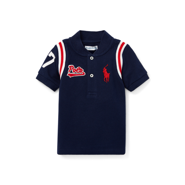 Refined Navy Camiseta de béisbol de piqué de algodón Baby Boy 1