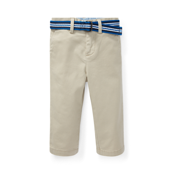 Belted Stretch Cotton Chino Baby Boy 1