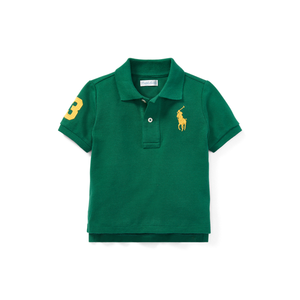Cotton Mesh Polo Shirt Baby Boy em 1