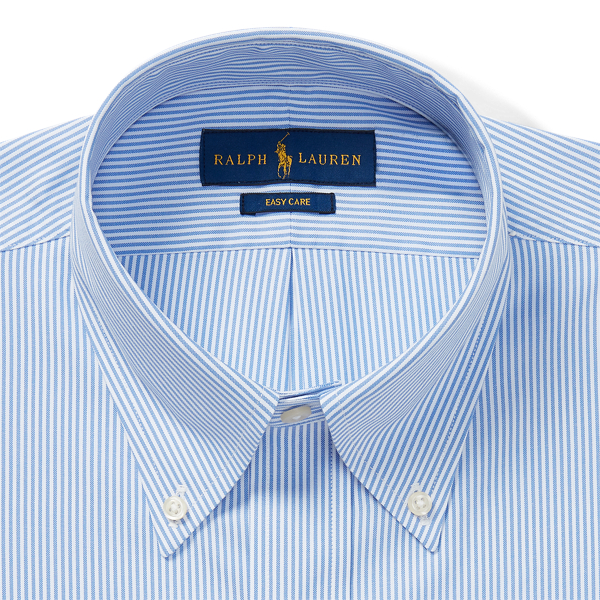 Blue/White Slim Fit Striped Oxford Shirt Polo Ralph Lauren 3