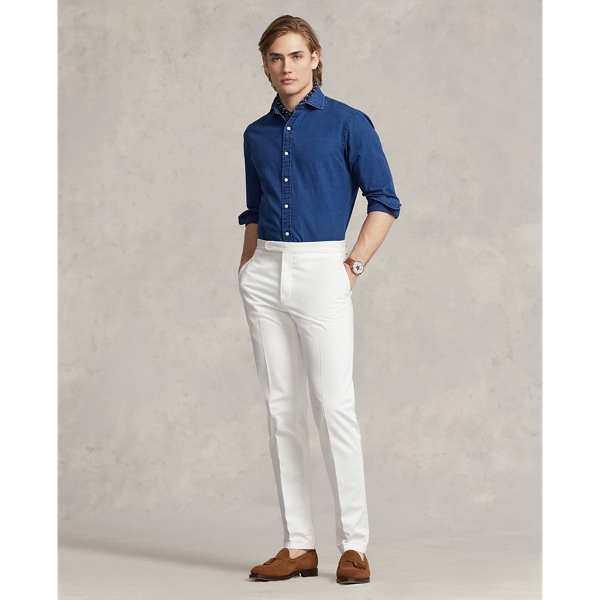 Indigo Slim Fit Indigo Twill Shirt Polo Ralph Lauren 4