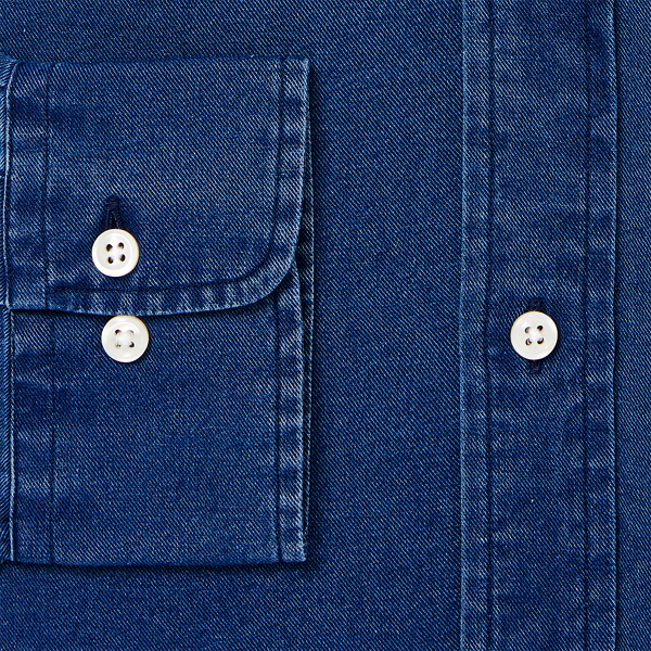 Indigo Slim Fit Indigo Twill Shirt Polo Ralph Lauren 8