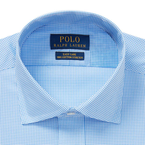 Mini Blue/White Custom Fit Checked Shirt Polo Ralph Lauren 7
